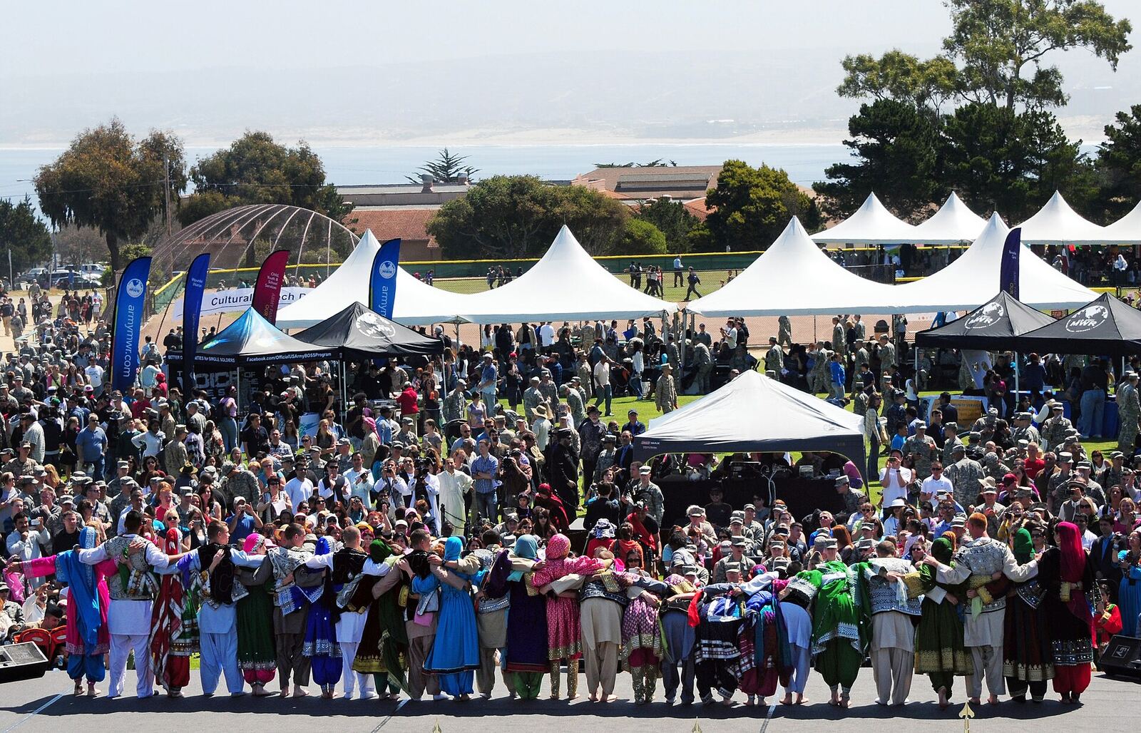 PRESIDIO OF MONTEREY, Calif. - For the first time in more than a decade, the Defense Language Institute Foreign Language Center opened its doors to the local community for its annual Language Day celebration. Held May 11, on the open grounds of historic Soldier Field and surrounding classrooms, Language Day was a colorful celebration of foreign languages and cultural education highlighting the 26 different languages taught to military personnel at the Presidio of Monterey. <a href=" http://www.monterey.army.mil " rel="nofollow">Official Presidio of Monterey Web site</a> <a href=" http://www.facebook.com/USAGPresidio " rel="nofollow">Official Presidio of Monterey Facebook</a> PHOTO by Hiro Chang, Presidio of Monterey Public Affairs.